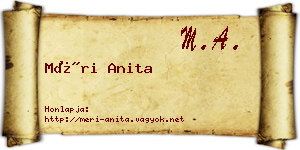 Méri Anita névjegykártya